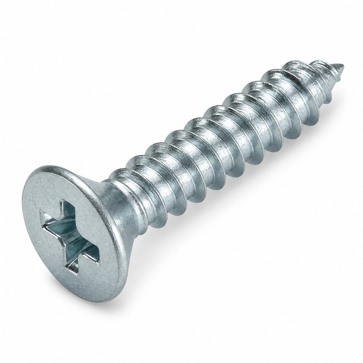 Countersunk head self-tapping screws with cross recess
